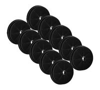 vhbw 10x filtro de carbón activado compatible con Ariston HBT9FPIX, AH90IX campanas cocina - 19 cm