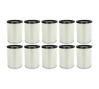 vhbw 10x Filtro plisado compatible con Kärcher NT 70/3 Tc *EU, NT 90/2 Me Classic *AR, NT 90/2 Me Classic *BR 127 V aspiradora - blanco