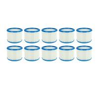 vhbw 10x Filtro plisado compatible con Stihl SE 50, SE 60, SE 122 E, SE 100, SE 122, SE 161 E, SE 161, SE 121 E, SE 121 aspiradora - azul blanco