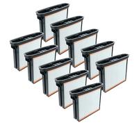 vhbw 10x Filtro plisado plano H11 compatible con Starmix iPulse H-1235 Asbest Safe Plus aspiradora industrial, seco y húmedo - Elemento filtrante