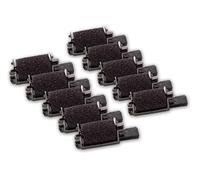 vhbw 10x Rodillo de Tinta Negro Compatible con Casio FR 2650 A, FR 2650 T, FR 2650 calculadoras, Cajas registradoras