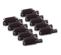 vhbw 10x Rodillo de Tinta Negro Compatible con Sharp EL 1630 G, EL 1630, EL 1630 A calculadoras, Cajas registradoras
