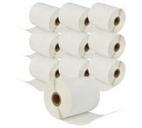 vhbw 10x Rollo de etiquetas 102 mm x 50 mm (836 etiquetas) compatible con Brother TD-4420DN, TD-4520DN, TD-4410D, TD-4550DNWB impresora de etiquetas