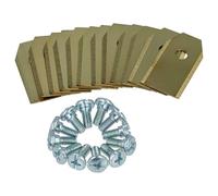 vhbw 12x cuchilla repuesto compatible con Gardena Sileno Smart cortacésped - Recambio, oro/plata, apatita-titanio