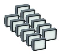 vhbw 12x Filtro compatible con iRobot Roomba i7 Plus, i7, i7+, E6, E5, E7 aspiradora - filtro Hepa gris blanco