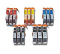 vhbw 15x Cartuchos de Tinta Compatible con HP Photosmart B010