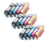 vhbw 15x Cartuchos de Tinta Compatible con HP Photosmart D6548, C5393, D5460, D5463, D5445, C6300, C6324, C6380, C6383 Impresora con Chip (Compatible)