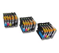 vhbw 15x Cartuchos de Tinta reemplaza Brother LC223Y, LC223M, LC223, LC223BK, LC223C para Impresora con Chip (Compatible)
