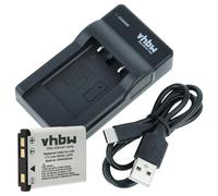 vhbw 1x Base de Carga, 1x Cable de Carga, 1x batería Compatible con BenQ AE220, AE250, AE200, AE210, AE110, AE115, AE100, DC E1460