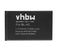 vhbw 1x batería Compatible con Nokia 6300, 7270, 7200 móvil, Smartphone (600 mAh, 3,7 V, Li-Ion)