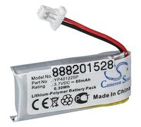 vhbw 1x batería Compatible con Sena SC-HR01, 10U-AR-01, 10U-HR-01 Auriculares inalámbricos, Cascos (80 mAh, 3,7 V, Li-Poli)