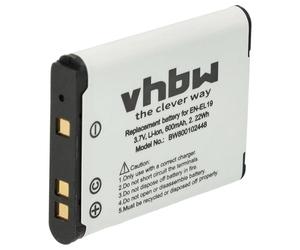 vhbw 1x Batería Recargable Compatible con Nikon CoolPix W100, S6700, S6900, S7000, S6800, S6600 cámara Digital, DSLR (600 mAh, 3,7 V, Li-Ion)