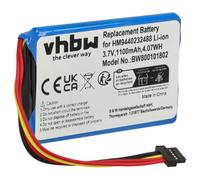 vhbw 1x batería reemplaza Tomtom AHL03711001, 4CF5.002.00, VF1 para navegador, navi, GPS (1100 mAh, 3,7 V, Li-Ion)