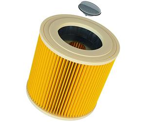 vhbw 1x Filtro plisado compatible con Kärcher MV 3 Premium Fireplace aspiradora - amarillo