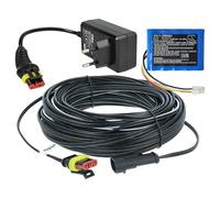vhbw 1x Fuente alimentación, 1x bateria 2600 mAh, 1x Cable Baja tensión de 20 m Compatible con Gardena Smart SILENO Life, Sileno Set cortacésped