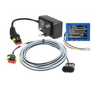 vhbw 1x Fuente alimentación, 1x bateria 2600 mAh, 1x Cable Baja tensión de 3 m Compatible con Gardena Smart Sileno Free 600 cortacésped