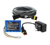 vhbw 1x Fuente alimentación, 1x bateria 2600 mAh, 1x Cable Baja tensión de 30 m Compatible con Gardena Smart SILENO City, Sileno+ Set cortacésped