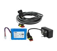 vhbw 1x Fuente alimentación, 1x bateria 3000 mAh, 1x Cable Baja tensión de 10 m Compatible con Husqvarna Automower 310 (2015-2018) cortacésped