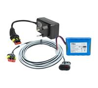 vhbw 1x Fuente alimentación, 1x bateria 3000 mAh, 1x Cable Baja tensión de Compatible con Gardena Smart Sileno Free 800 cortacésped