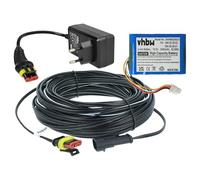 vhbw 1x Fuente alimentación, 1x bateria 3400 mAh, 1x Cable Baja tensión de 20 m Compatible con Husqvarna Automower 105 (2016), 105 cortacésped
