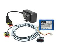 vhbw 1x Fuente alimentación, 1x bateria 3400 mAh, 1x Cable Baja tensión de 3 m Compatible con Gardena Smart Sileno Free 800 cortacésped