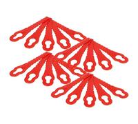 vhbw 20x cuchilla repuesto compatible con Einhell GE-CT 18 Li Kit, BG-CT 18 Li, GE-CT 18 Li cortacésped - Recambio, rojo, poliamida