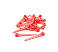 vhbw 20x cuchilla repuesto compatible con Gardena AccuCut 2417-20, 2417 cortadora de césped - Recambio, rojo, plástico
