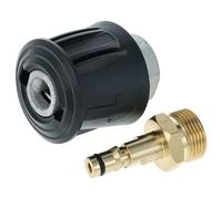 vhbw 2x Adaptador en set a M22 compatible con Kärcher K 2, 4, 5, 3 limpiador - Acoplamiento rápido, 1x adaptador manguera, 1x adaptador dispositivo