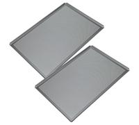 vhbw 2x Bandeja para horno - 60 x 40 x 1 cm plata, perforado