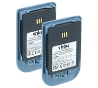 vhbw 2X batería Compatible con Aastra DH4-BAAA/2B teléfono Fijo o inalámbrico (900 mAh, 3,7 V, Li-Ion) Azul Gris