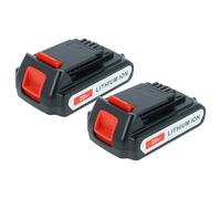 vhbw 2X batería Compatible con Black & Decker BDCDD186 H1, BDCDMT120-2, BDCDMT120, BDCDMT120F, BDCDMT120IA Herramienta (2000 mAh, Li-Ion, 20 V)