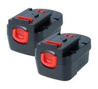 vhbw 2X batería Compatible con Black & Decker HPD14K-2, HPD1400, HP14K, HP14KD, HP148F3B, HP148F3K Herramienta (1500 mAh, NiMH, 14,4 V)