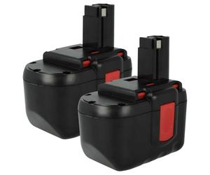 vhbw 2X batería Compatible con Bosch GBH24VF, BACCS 24V, GBH-24V, 52324B, GKS 24V, GCM24V, GKG 24V Herramienta (3000 mAh, NiMH, 24 V)