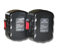 vhbw 2X batería Compatible con Bosch GSB 14.4, GLI 14.4V, GSR 14.4V-2B, GST 14.4V, GSR 14.4, GSR 14.4V Herramienta (3000 mAh, NiMH, 14,4 V)