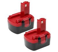 vhbw 2X batería Compatible con Bosch GSB 14.4, GLI 14.4V, GSR 14.4V-2B, GST 14.4V, GSR 14.4, GSR 14.4V Herramienta (2000 mAh, NiMH, 14,4 V)