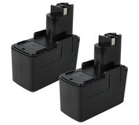 vhbw 2X batería Compatible con Bosch PSB 9.6VSP-2, PSR 9.6VES, PSR 9.6 VE, PSR 9.6VES-2 Herramienta (2000 mAh, NiMH, 9,6 V)