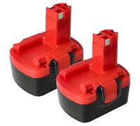 vhbw 2X batería Compatible con Bosch PSR 14.4/N, PSR 14.4VE-2(/B), PSR 14.4, PSR 14.4-2, PSB 14.4V Herramienta (1500 mAh, NiMH, 14,4 V)