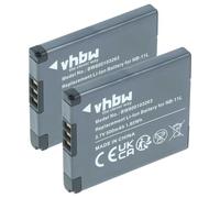 vhbw 2X batería Compatible con Canon IXUS 132, 135, 155, 150, 125, 127, 130, 137, 133, 147, 125 HS, 140, 145 cámara (500 mAh, 3,7 V, Li-Ion)