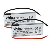 vhbw 2X batería Compatible con Cardo Q2 Pro, Q2, Scala Rider FM, Scala Rider Freecom 2 navegador, navi, GPS (400 mAh, 3,7 V, Li-Poli)