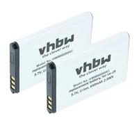 vhbw 2X batería Compatible con Cat B30 móvil, Smartphone (650 mAh, 3,7 V, Li-Ion)