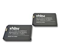 vhbw 2X batería Compatible con Cisco Unified WiFi IP Phone 7925G, 7921G, 7925G-A-K9, 7925G-EX teléfono Fijo o inalámbrico (1500 mAh, 3,7 V, Li-Ion)