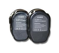 vhbw 2X Batería Compatible con Dewalt DC735KA, DC735KB, DC757KA, DC757KB, DC830KB, DC835KB, DC930KA Herramientas eléctricas (3000 mAh, NiMH, 14,4 V)