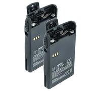 vhbw 2X batería Compatible con Dynascan U-510, V-510, V-500, V-400, V-300 Radio (1200 mAh, 7,4 V, Li-Ion) + Pinza