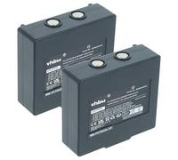 vhbw 2X batería Compatible con Hetronic HET300, HT-01, FBH300, CS 434 Mando a Distancia Industrial (2500 mAh, 3,6 V, NiMH) - Negro