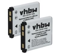 vhbw 2X batería Compatible con Kodak Friendly Zoom FZ52, FZ53, FZ51 | cámara (660 mAh, 3,7 V, Li-Ion)