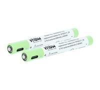 vhbw 2X batería Compatible con Ledlenser P4R Core Linterna. Linterna Frontal (650 mAh, 3,7 V, Li-Poli)