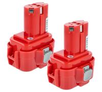 vhbw 2X batería Compatible con Makita 6400D, 6400DW, 6221DW, 6221DWE, 6703D, 6703DW, 6702D, 6702DW, 6704D Herramienta (3000 mAh, NiMH, 9,6 V)