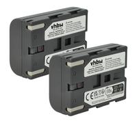 vhbw 2x batería compatible con Medion MD9021 | MD9090, MD9069n, MD9069, MD9035n, MD9035, MD9021n cámara de vídeo (1200 mAh, 7,4 V, Li-Ion)
