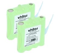 vhbw 2X batería Compatible con Midland BATT8R, BATT-8R Radio (600 mAh, 4,8 V, NiMH)