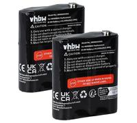 vhbw 2X batería Compatible con Motorola Talkabout MS350R, MS350, MS355R, MT352R, MT352, MT350R, MT350 Radio (1500 mAh, 3,6 V, NiMH)